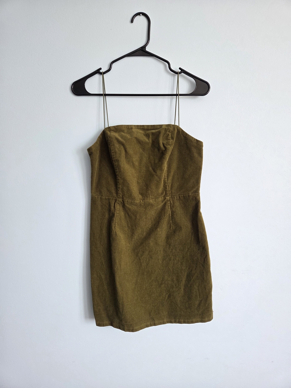 Urban Outfitters Olive Corduroy Mini Dress